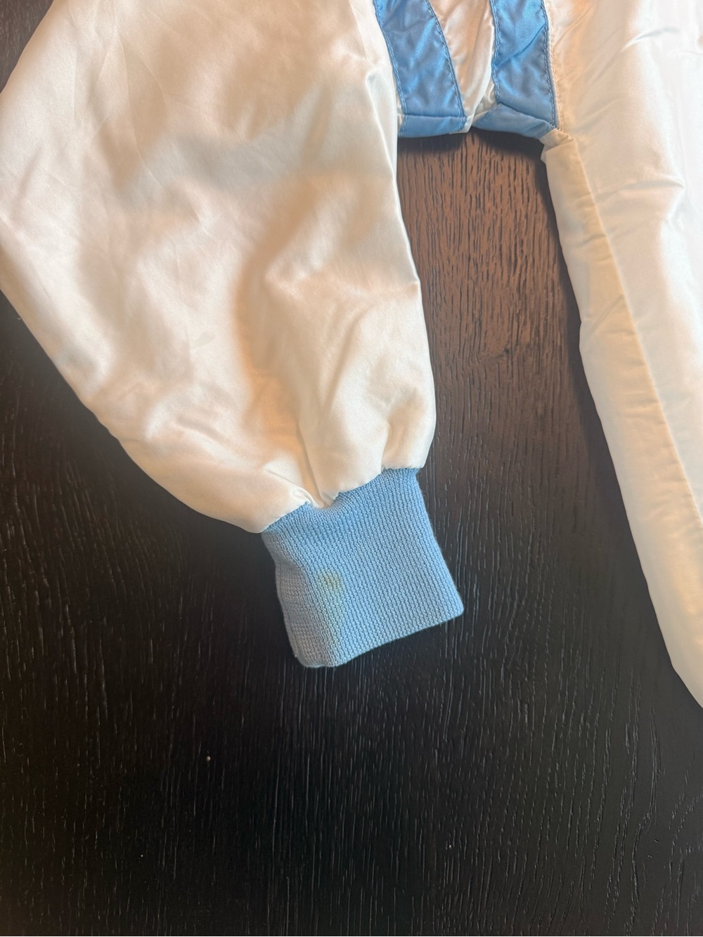 ellesse Vintage White & Light Blue V-Neck Pullover Track Jacket - Picture 7 of 7